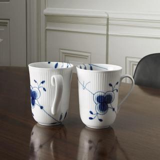 Blue Fluted Mega Mug, Set of 2