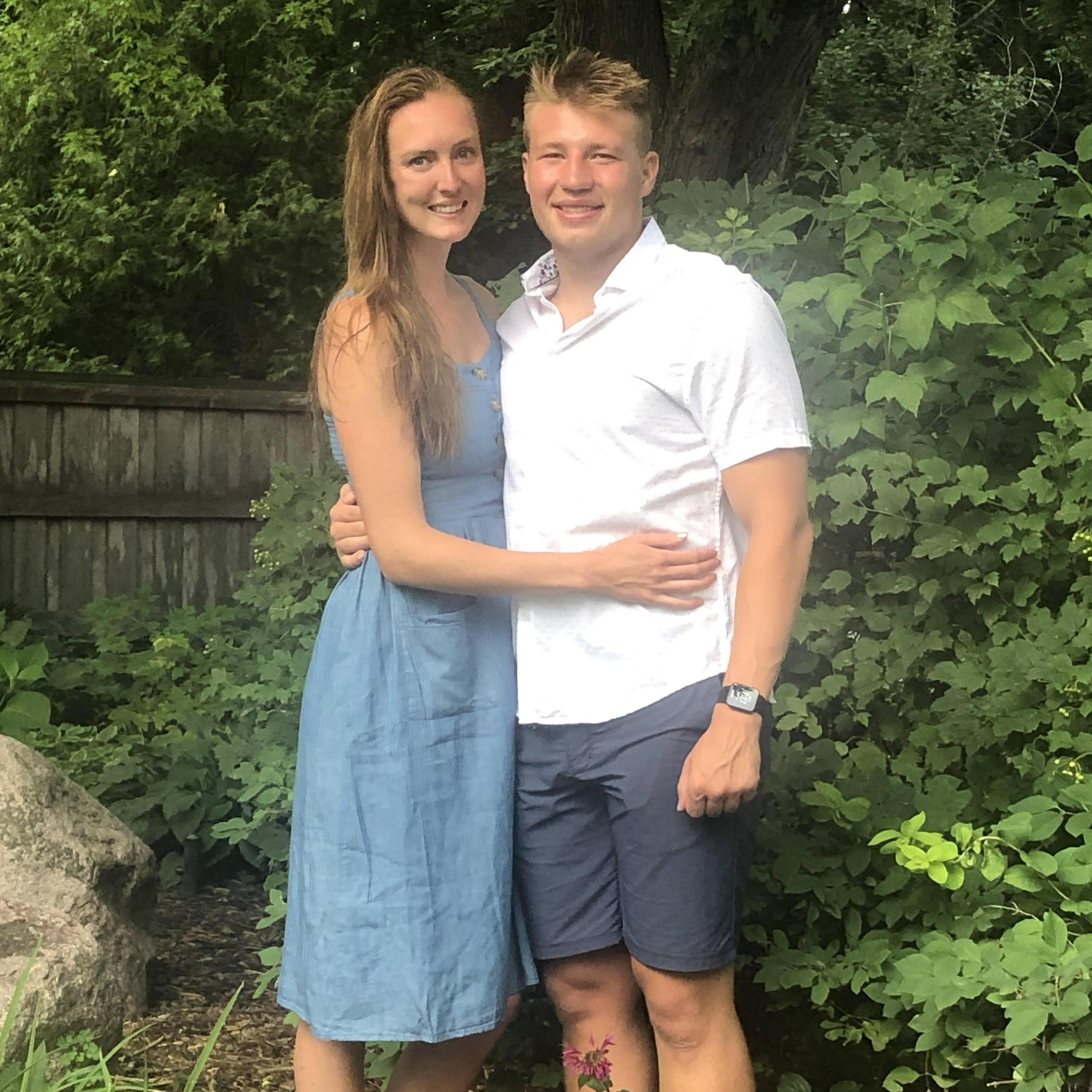 After our engagement party.
July 2020