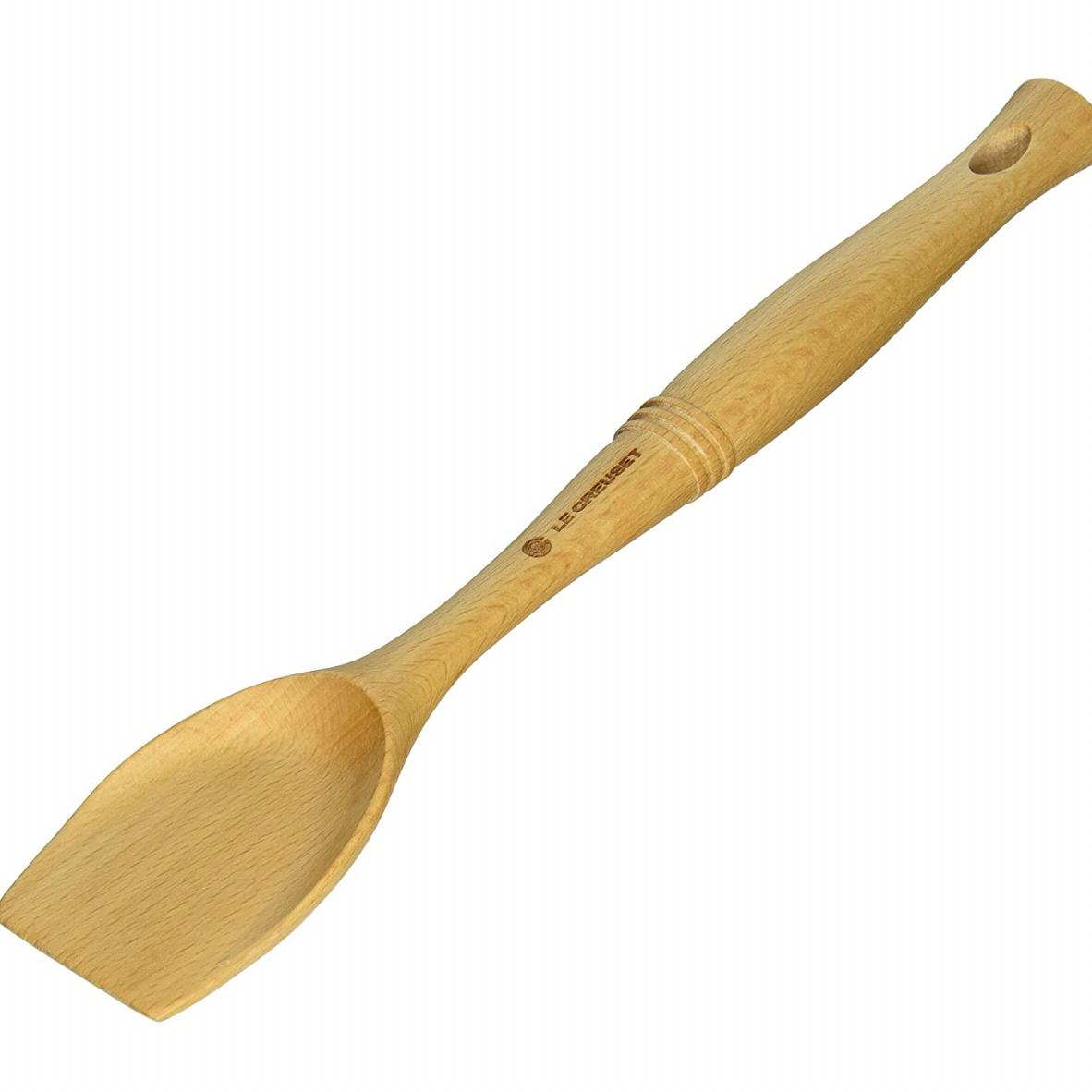 Le Creuset Revolution Wood Scraping Spoon, 12.5 x 2.5-Inch