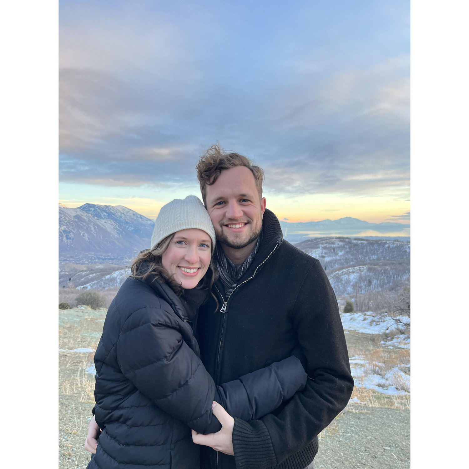 December 26, 2023 - We first said "I love you" right before Peter's sister took our picture!