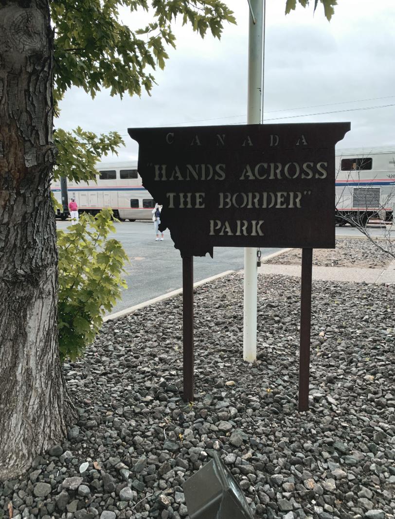 Hands across the border park, closest we have been to Canada so far!