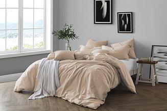 Yarn Dyed Full/Queen Duvet Cover Set in Pale Blue