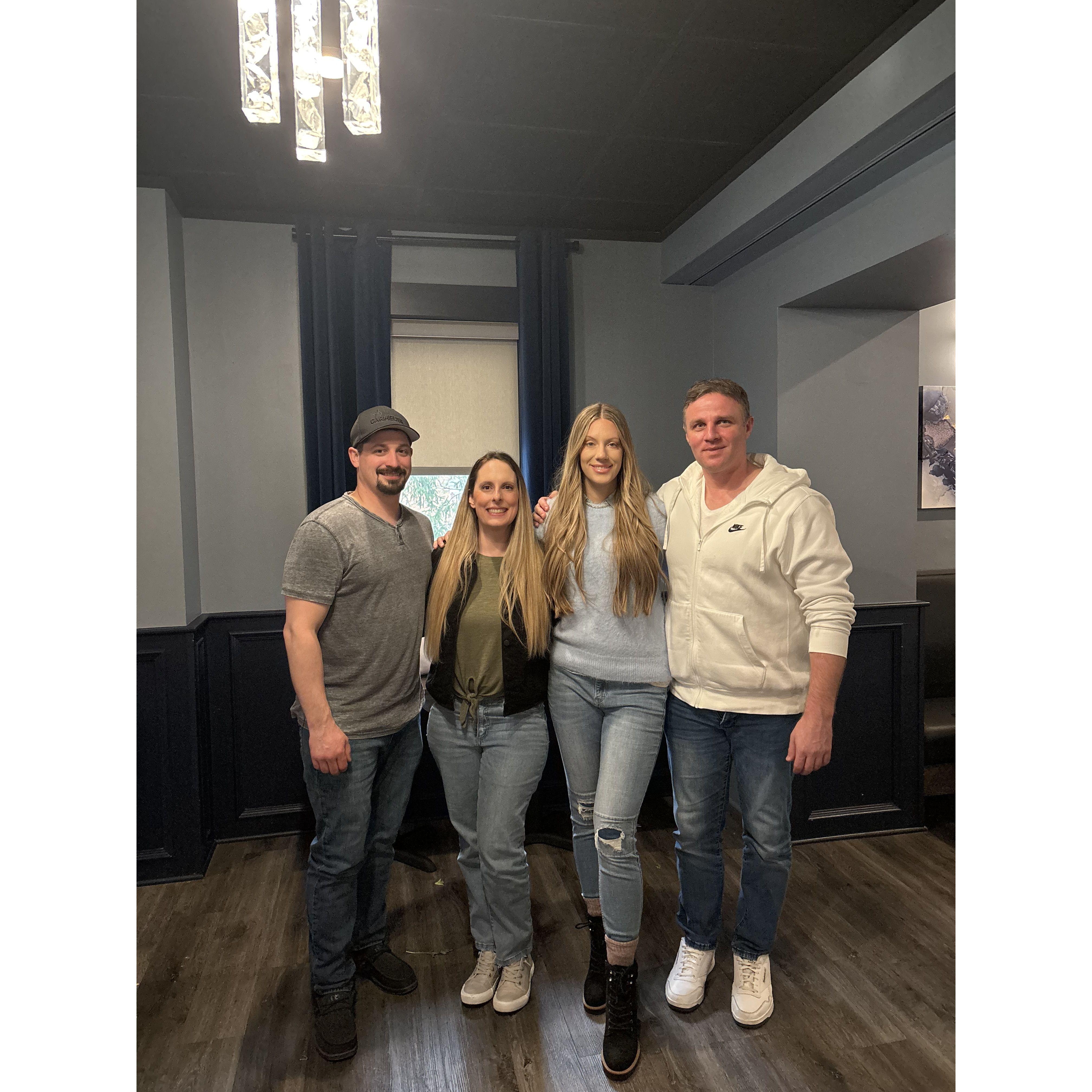 Julia's surprise 35th birthday party with Andrea and Frank