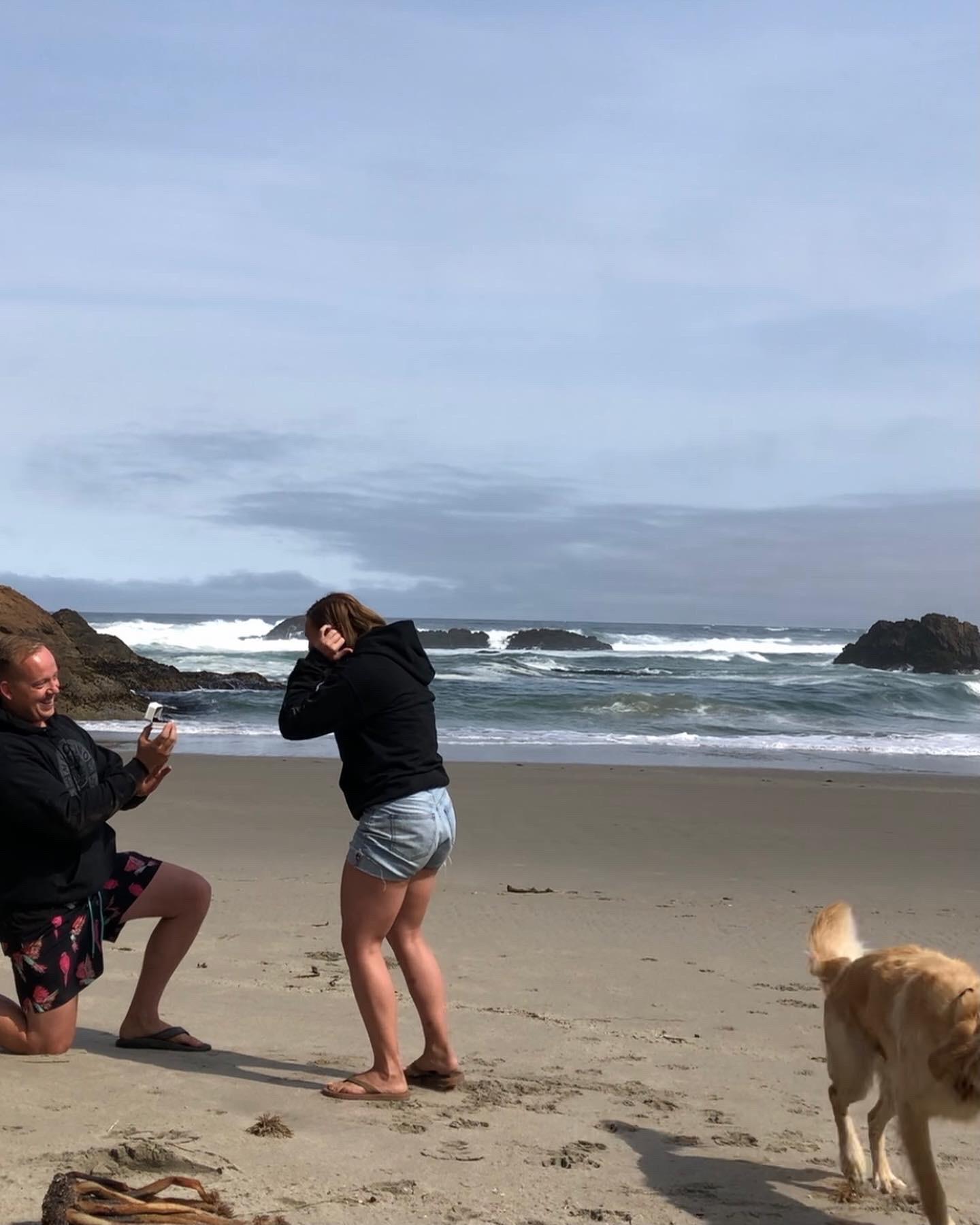 Where he finally popped the question! This beach is about 100 yards from the Surf & Sand Lodge where we celebrated our 1st anniversary, & 200 from the Beachcomber Motel where we celebrated our 3rd!