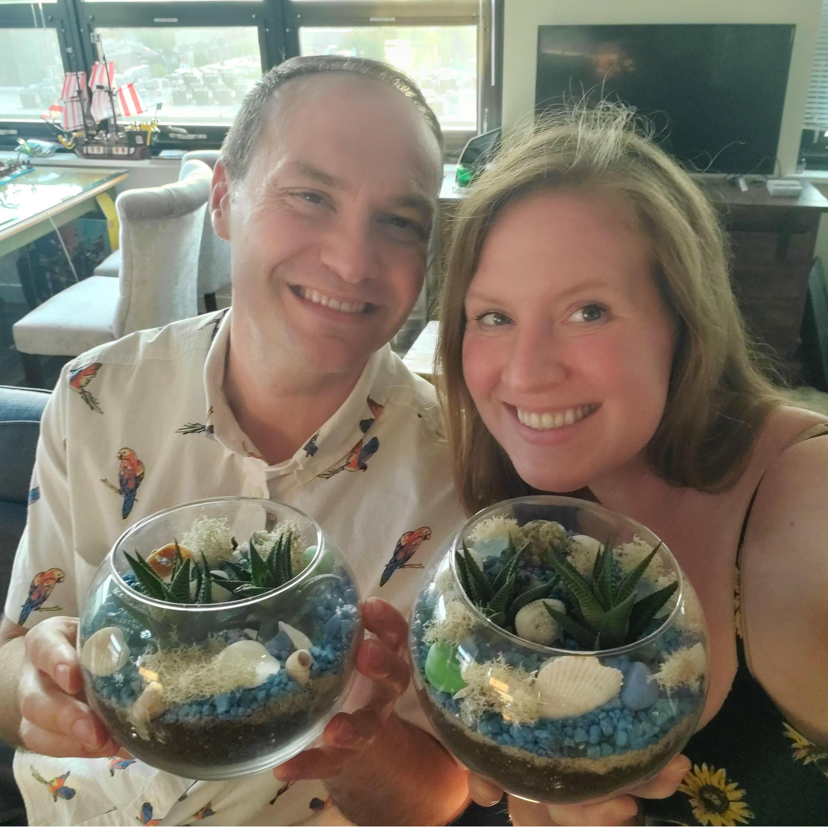 Building terrariums!
