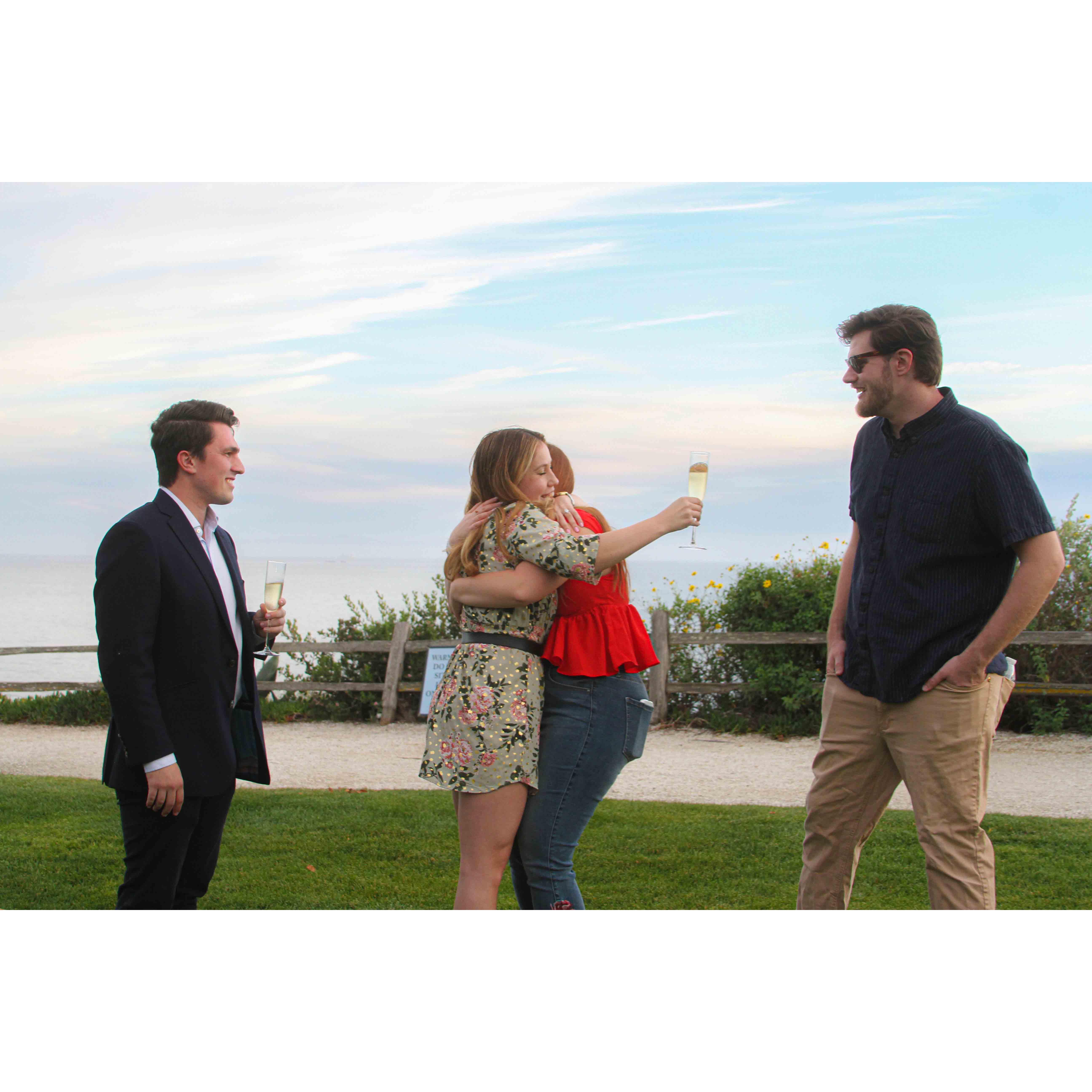 Thanking their bestfriends, Ellie Krylova and Ryan Guidry who helped Ivan plan a day that Alex would remember forever!
