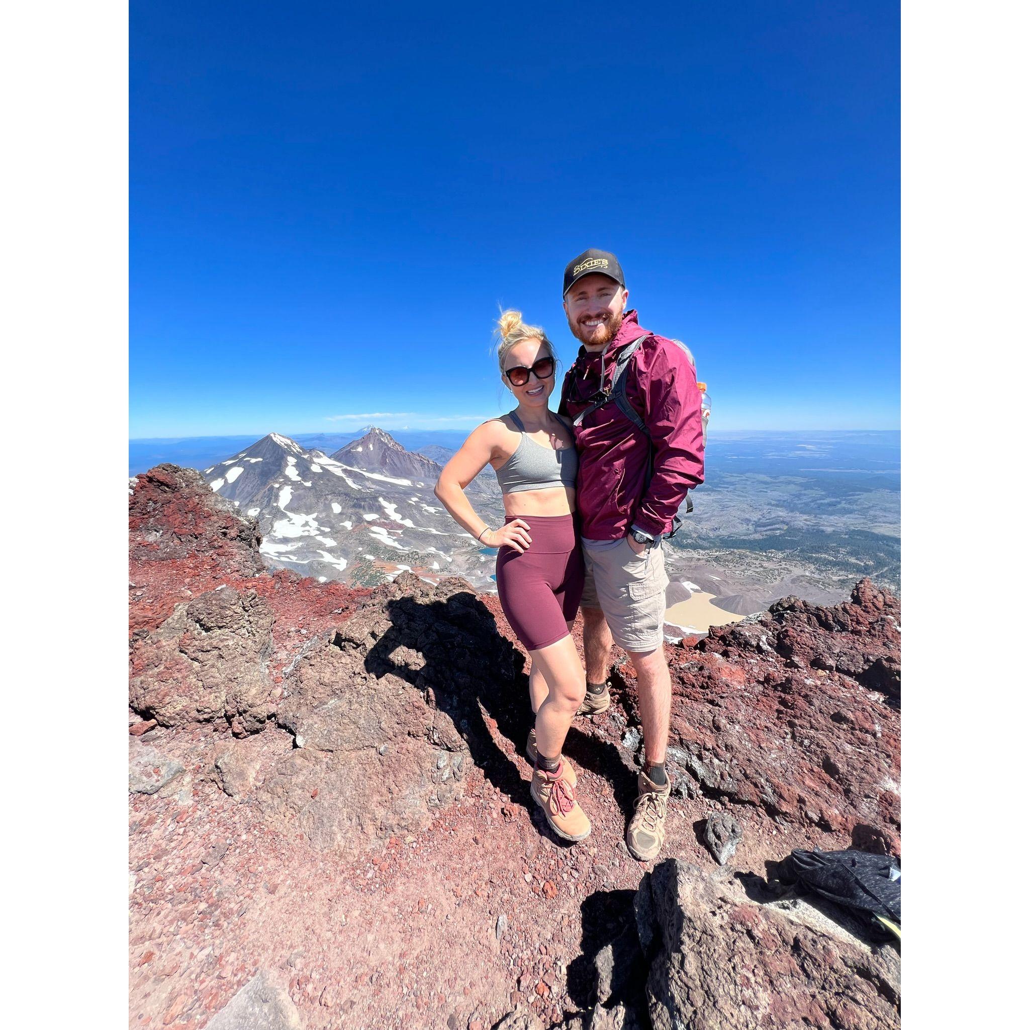 Somehow Kyle convinced Sara to get up at 3:30am for a 12 hour hike up South Sister. At least the views at the top were nice! (but she will never do it again)