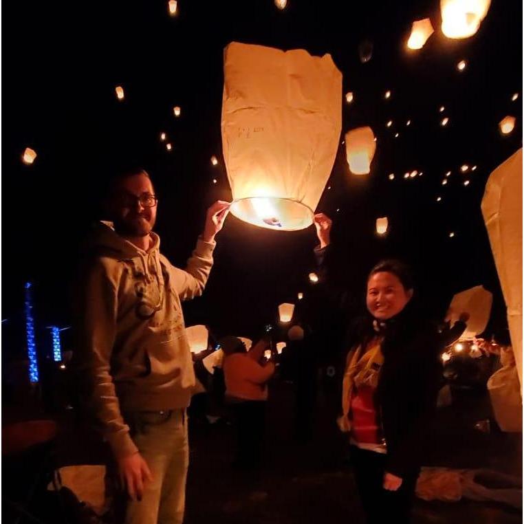 We shivered all night, but when it came time to release the lanterns, it was worth it.