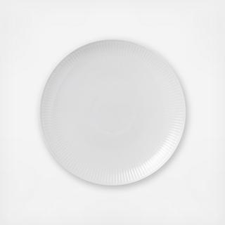 White Fluted Coupe Luncheon Plate