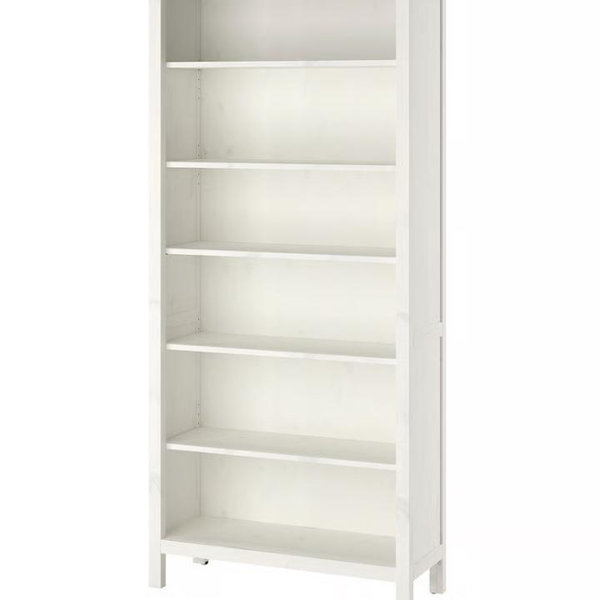 HEMNES, book case, white stain