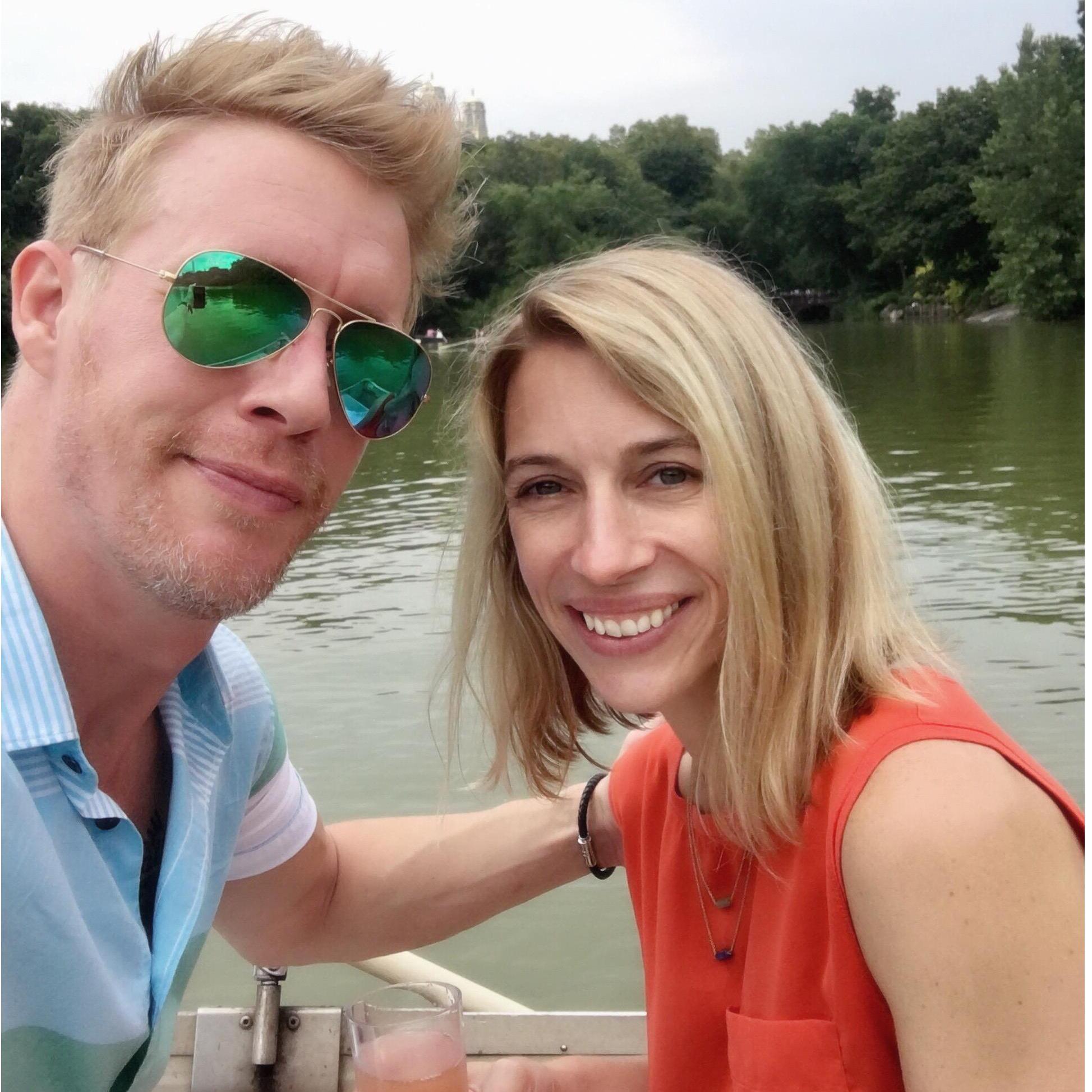Central Park rowboating.  Fun fact - Phil has rowed our boat on two continents and never run us aground.