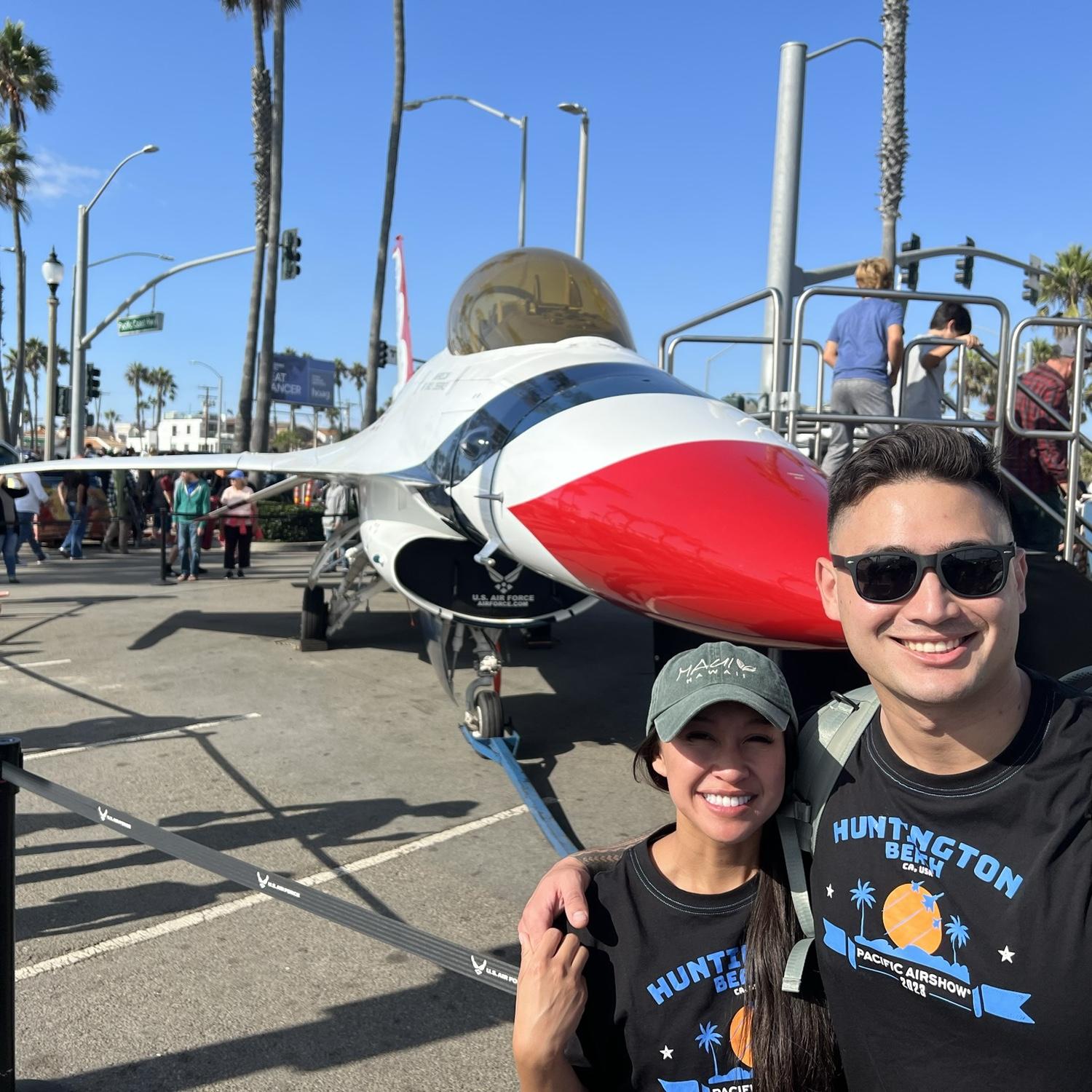 Air Show at Huntington Beach with the matching shirts