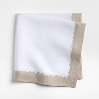 European Flax Napkin with Hemstitch, Set of 4