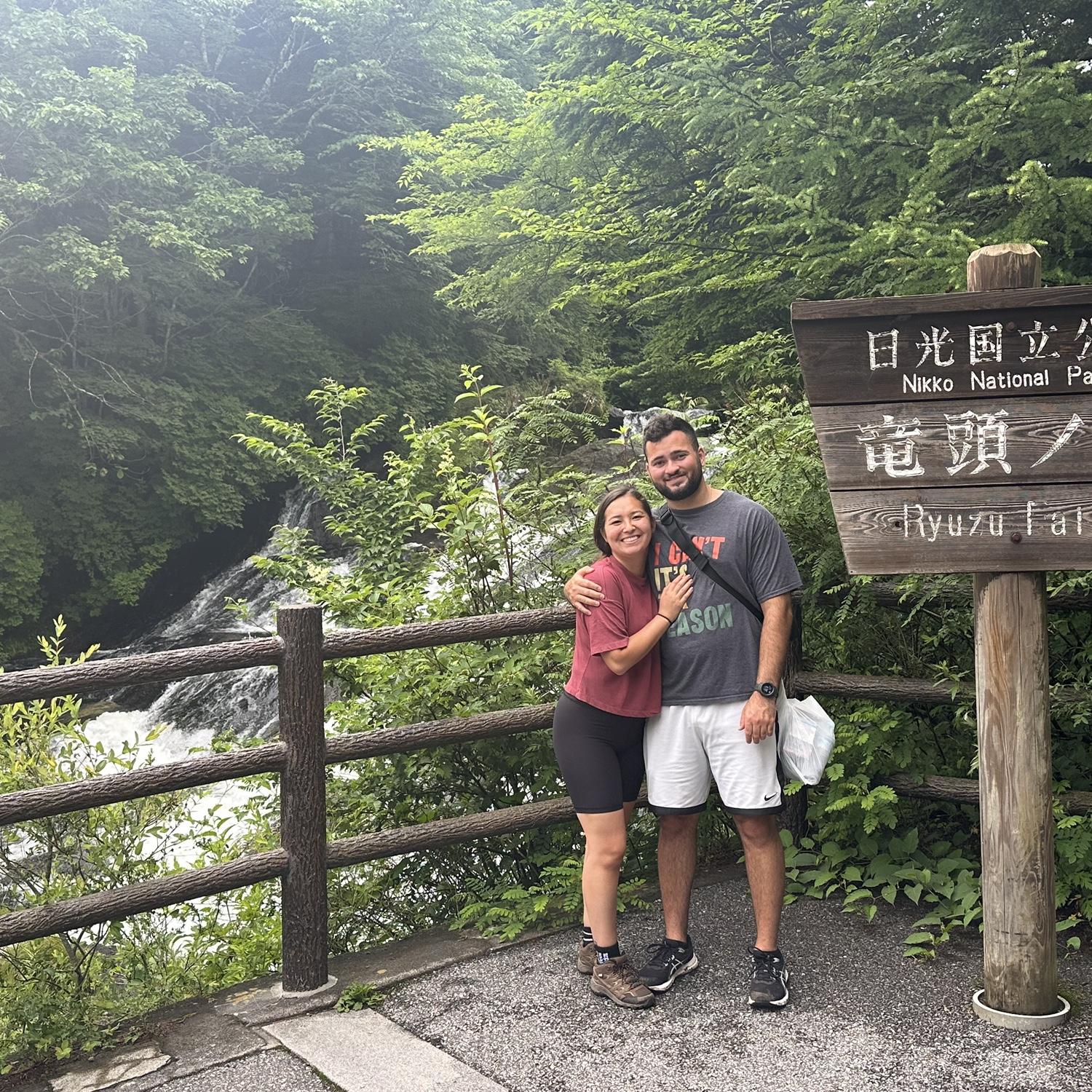 Hiking buddies for life! This one included waterfalls in Nikko, Japan.
