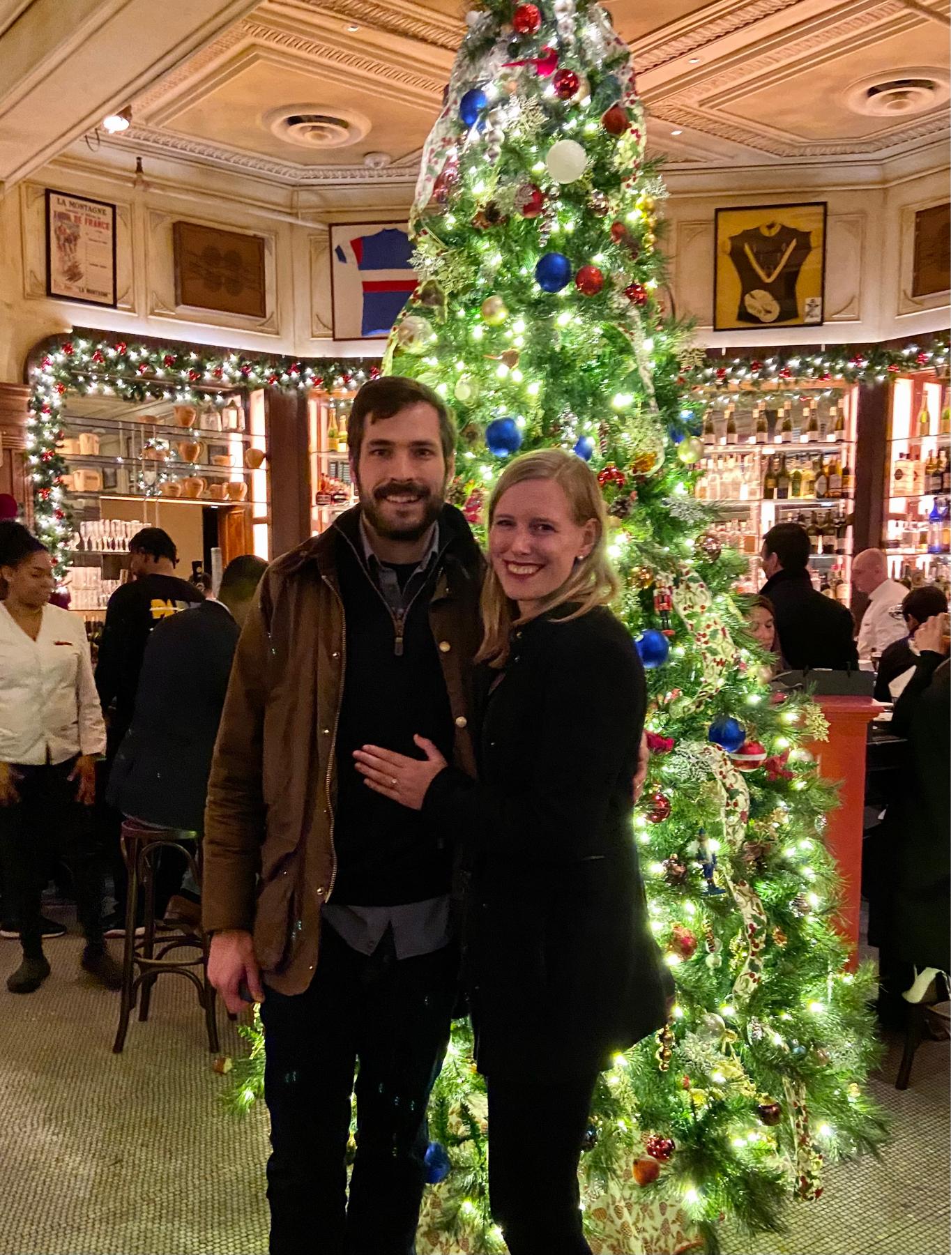 Post-engagement dinner at Le Diplomate in DC!