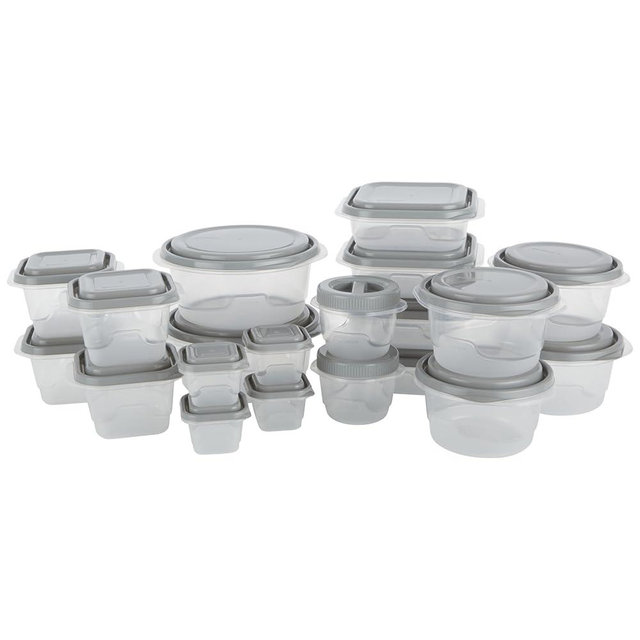 GoodCook EveryWare 40-Piece Food Storage Container Set, BPA-Free Plastic, Click and Fresh Lids, Assorted Sizes with Integrated Measurements, Durable and Secure Food Containers for Leftovers