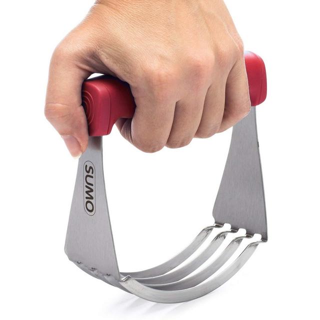 SUMO Pastry Dough Blender: Sturdy Pastry Cutter. Dishwasher Safe (Red)