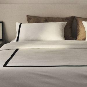 Zara Home | BORDERED SATEEN DUVET COVER