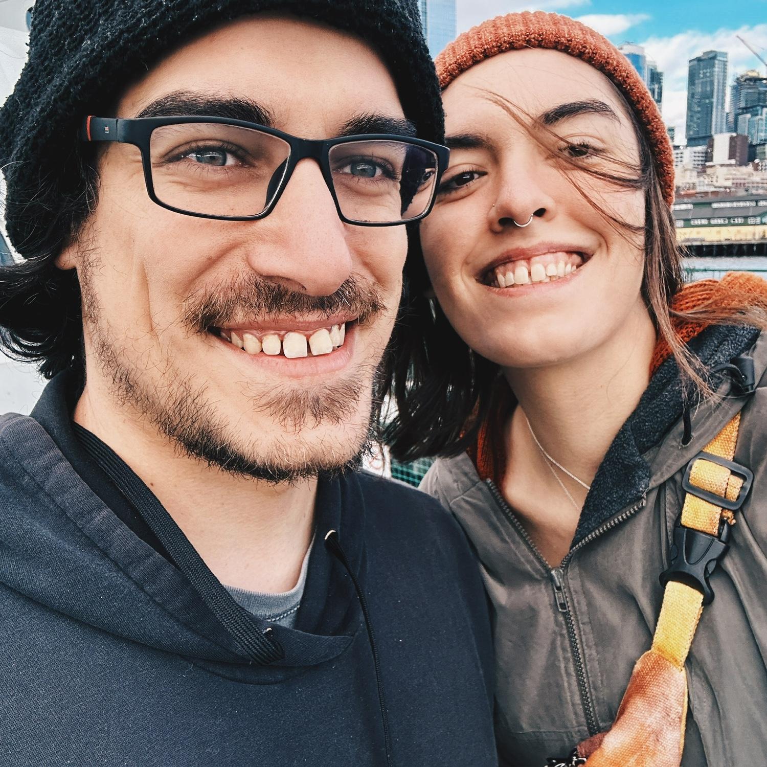 Birthday trip to Seattle. Christine says “I love you” first in response to Zach’s dad joke.