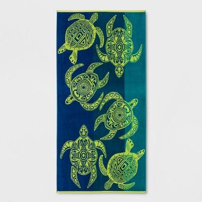 XL Turtle Beach Towel Blue/Green - Sun Squad&#153;
