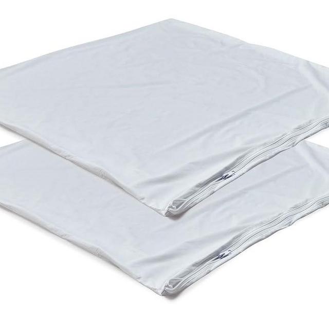 Waterproof Down Feather Proof Euro Pillow Protectors 26x26 Pack of 2 European Size Pillow Covers for Square Throw Pillow