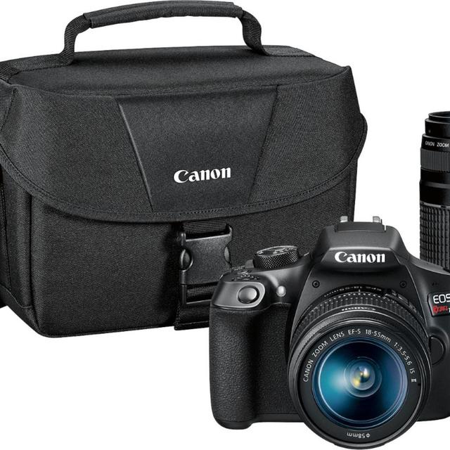 Canon - EOS Rebel T6 DSLR Two Lens Kit with EF-S 18-55mm IS II and EF 75-300mm III lens - Black
