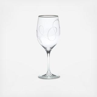 Love Story Platinum Wine Goblet Glass