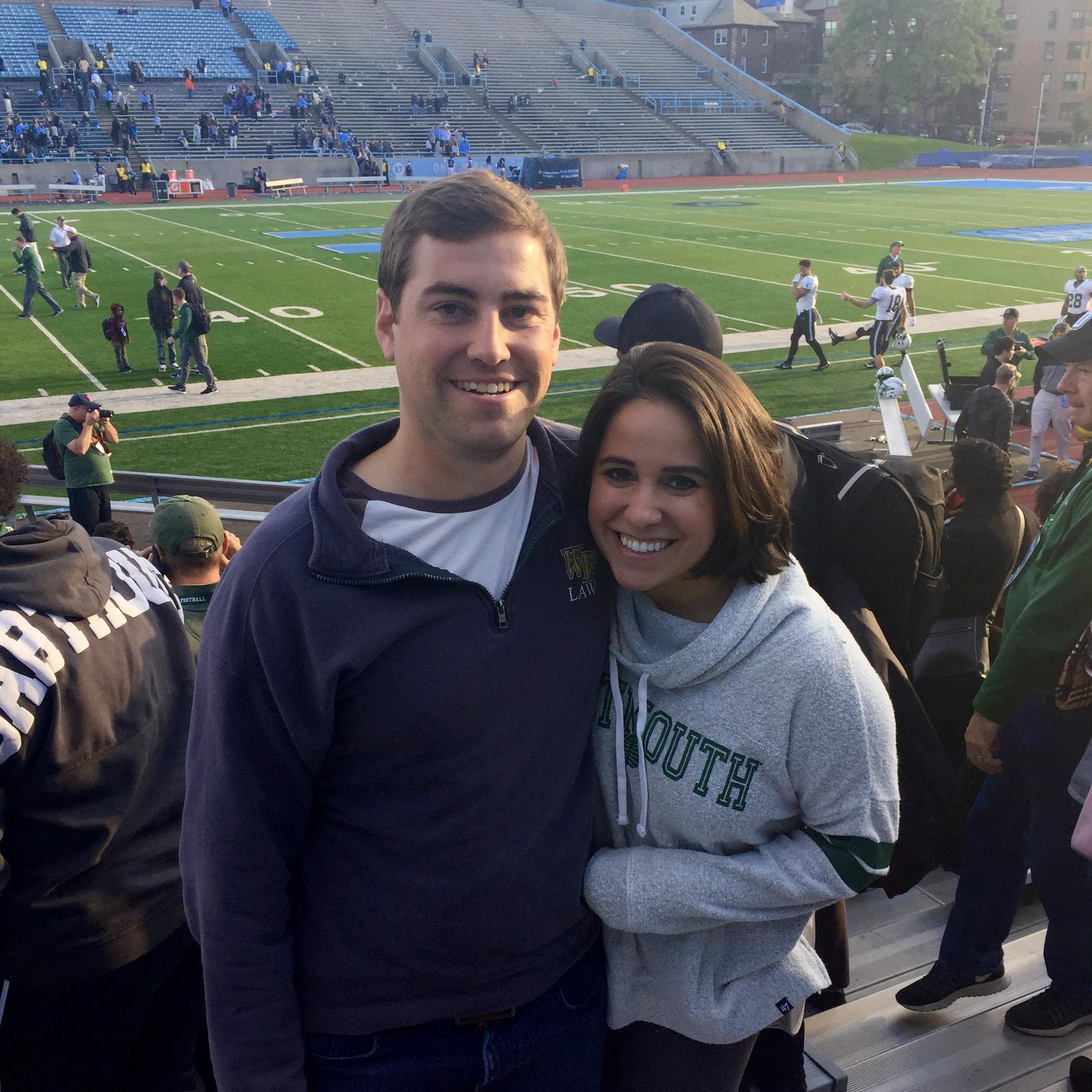 Dartmouth vs Columbia in NYC. Dartmouth won, for the record.
October 2018