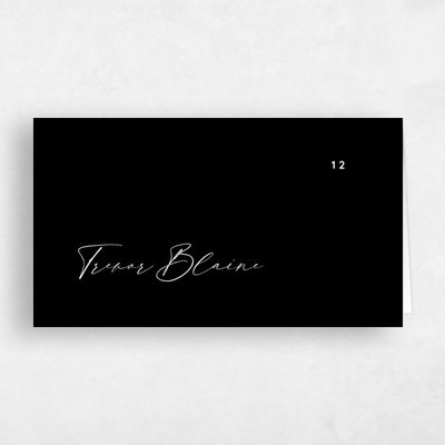 Black Wedding Place Card - Gilmore