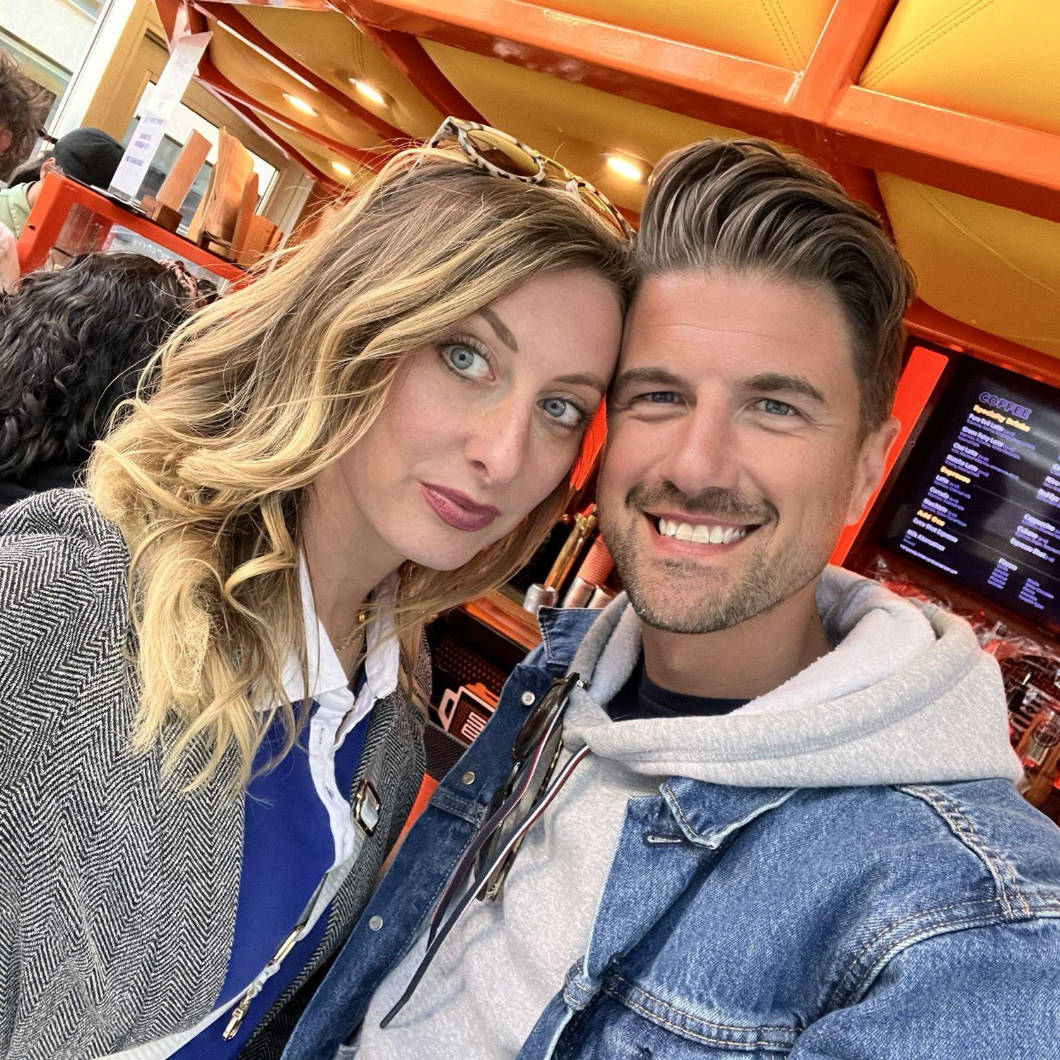 Not to brag, but talk about great a great hair day for the happy couple