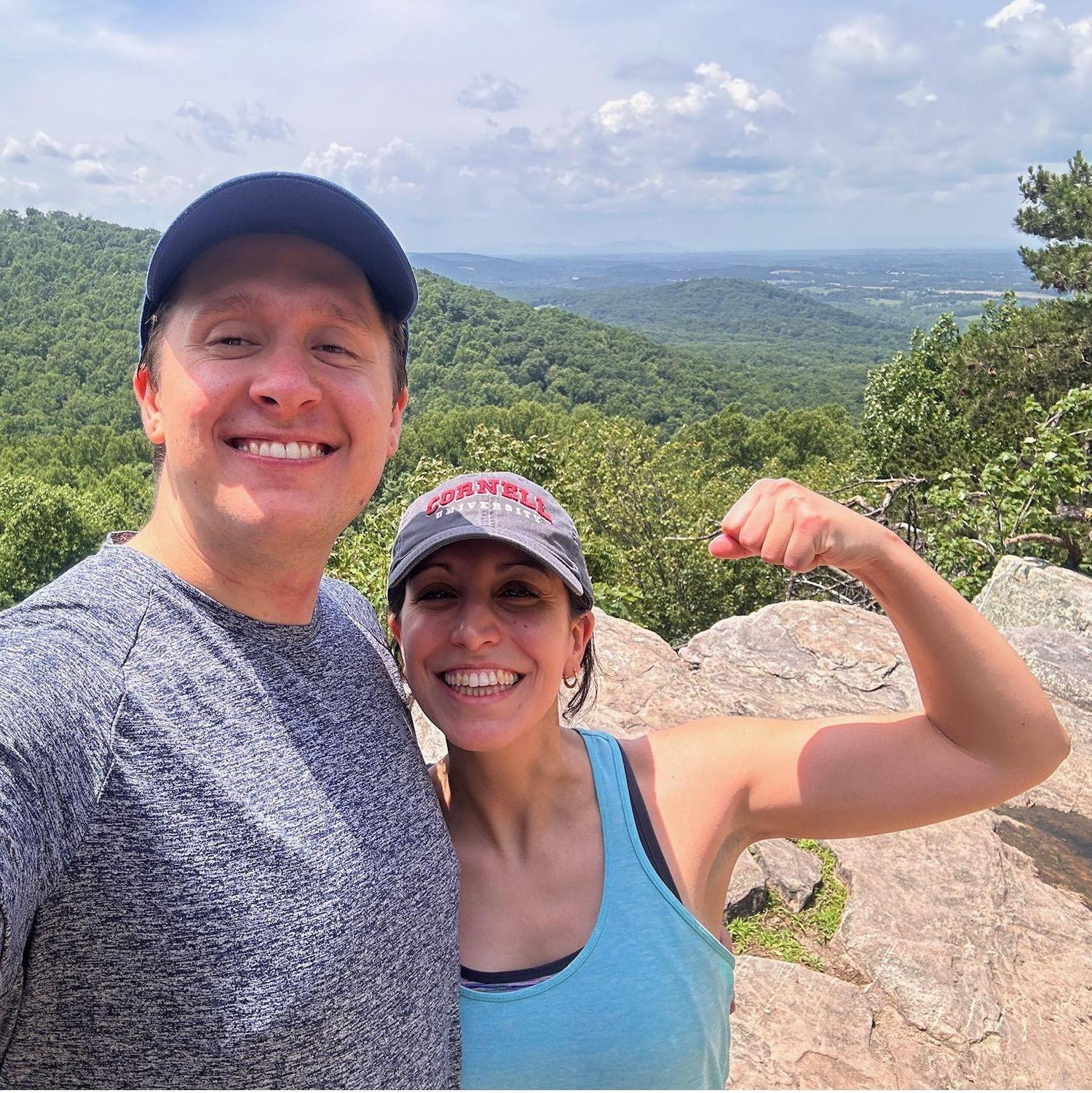 Finishing one of our more difficult hikes...followed of course by a brewery visit.