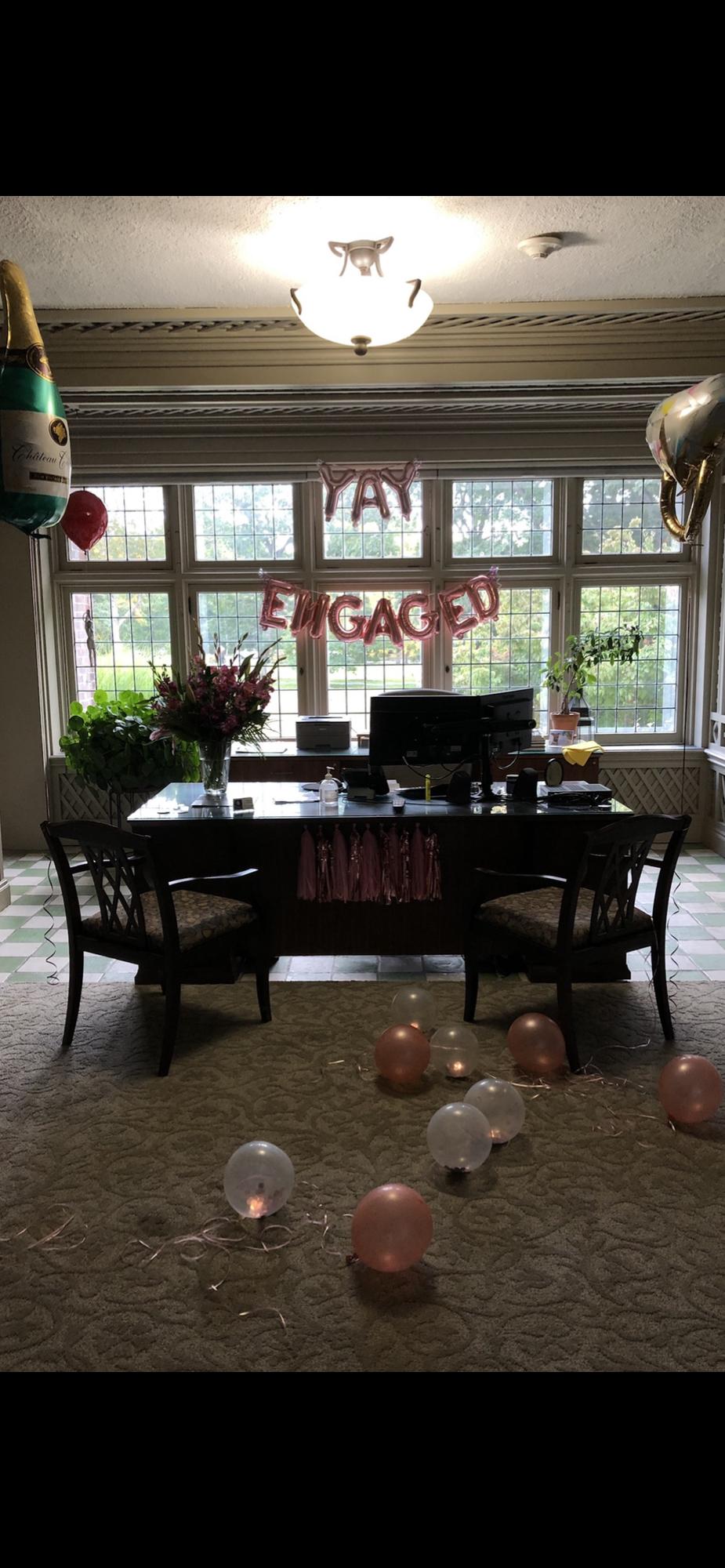 Lauren’s work family with a sweet surprise!