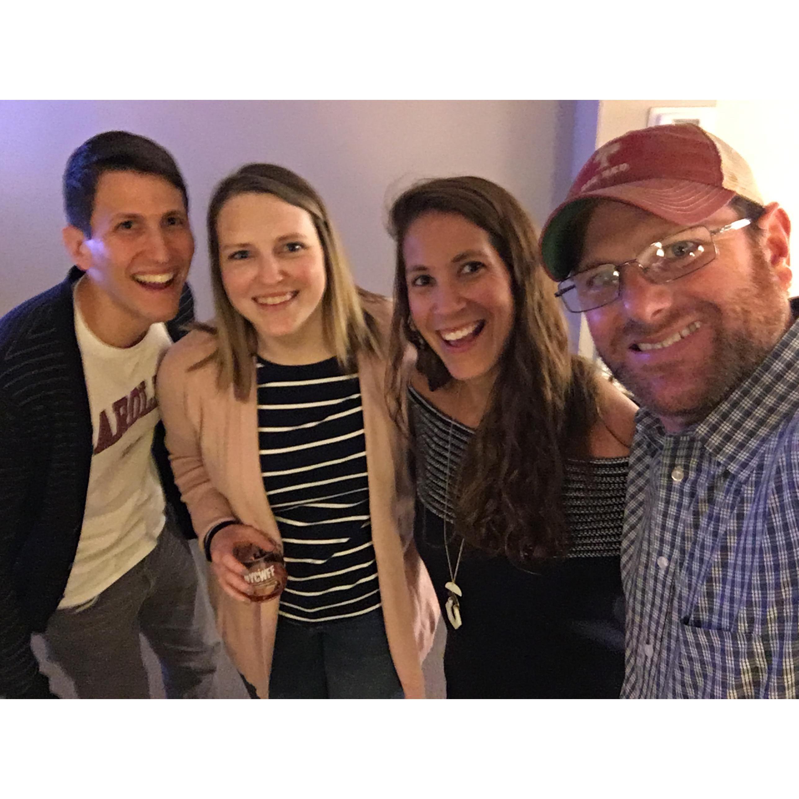 My brother, sister-in-law, me, and Nathan in NY when we were in town for my cousin's wedding.