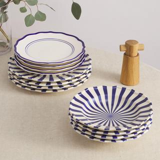 Mix & Match 12-Piece Dinnerware Set with Pasta Bowl, Service for 4