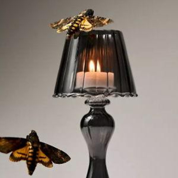 Glass Lamp Candle Holder