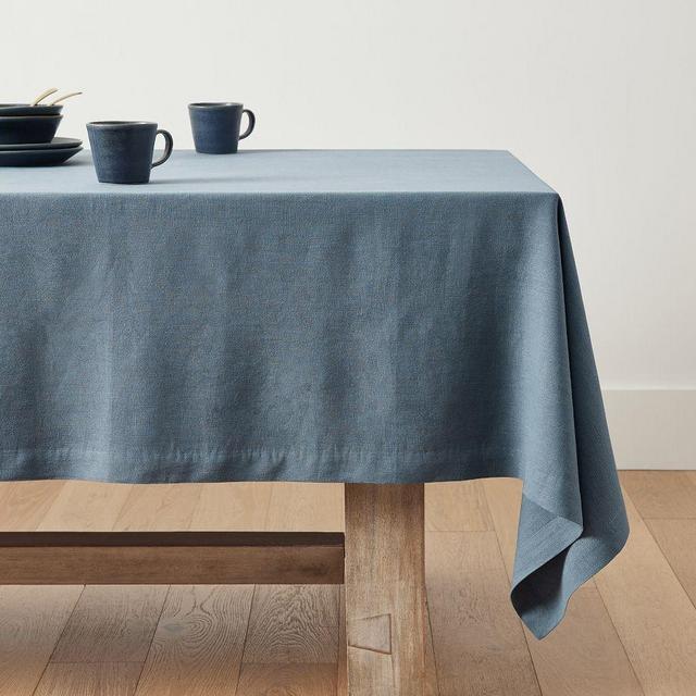Mason Rectangle Tablecloth, 70x108", Steel Blue