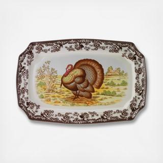 Woodland Turkey Rectangular Platter