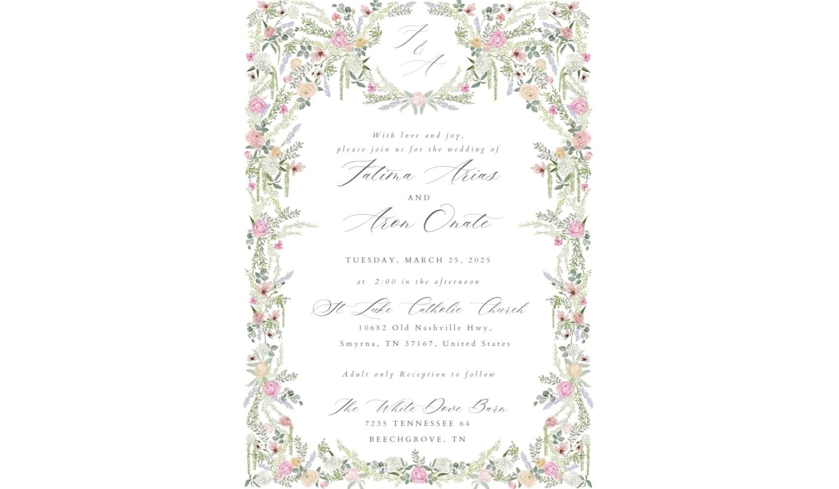 The Wedding Website of Fatima Arias and Aron Oñate
