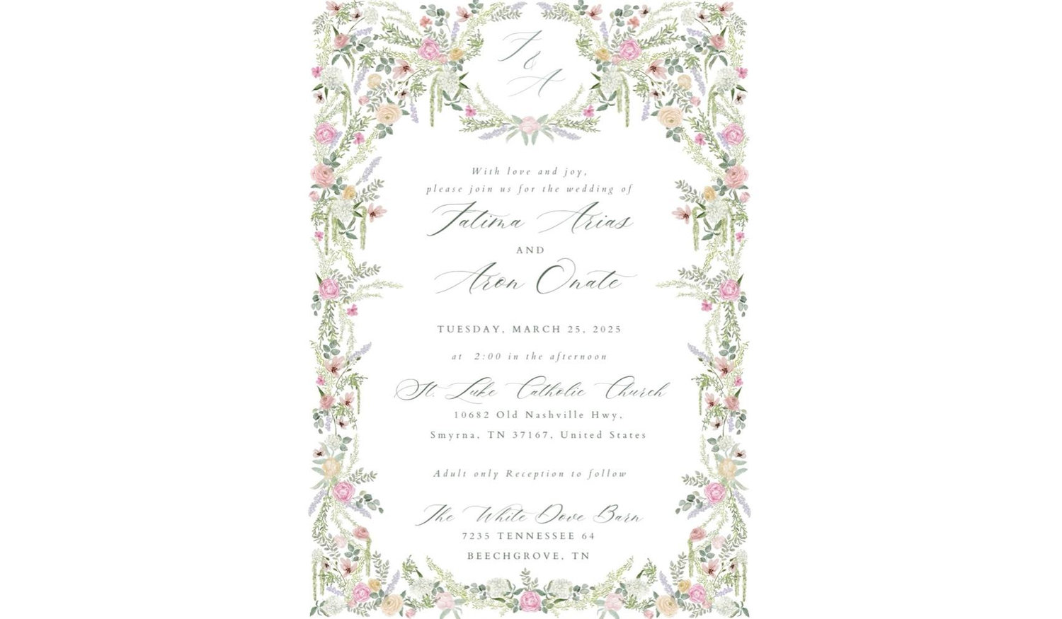 The Wedding Website of Fatima Arias and Aron Oñate