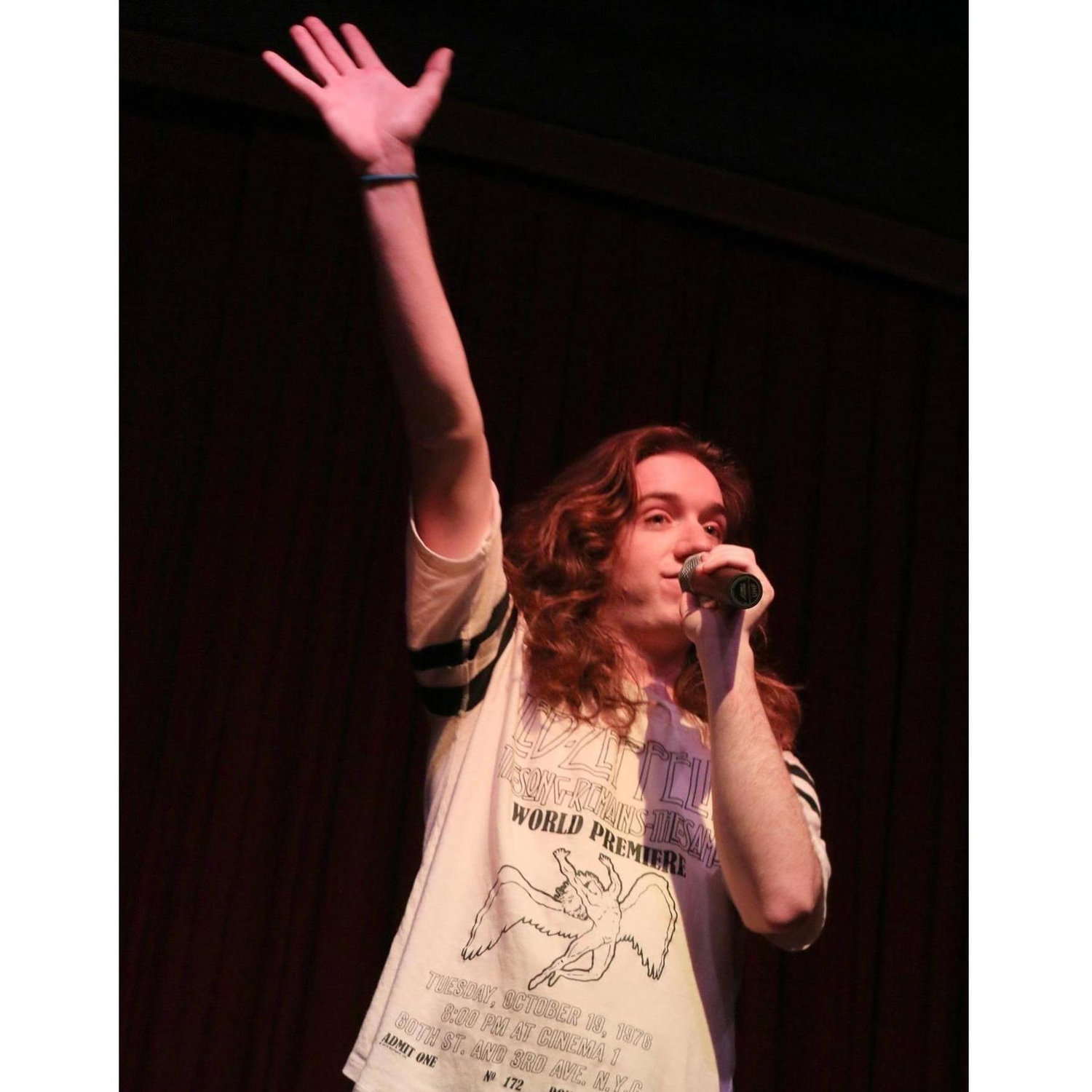 Paul preforming as MC at The Clinton Street Theater.