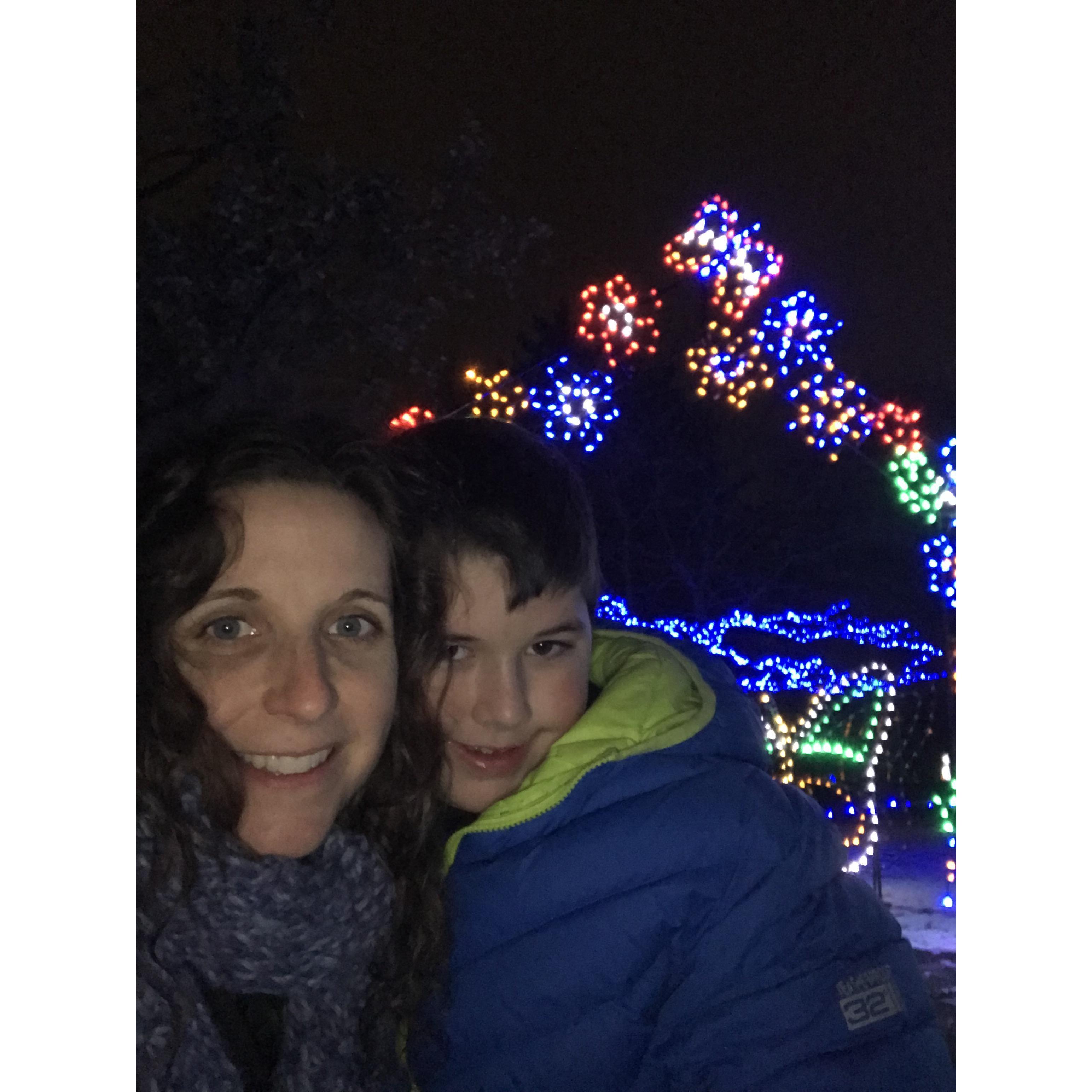 Family fun at the Zoo Lights.