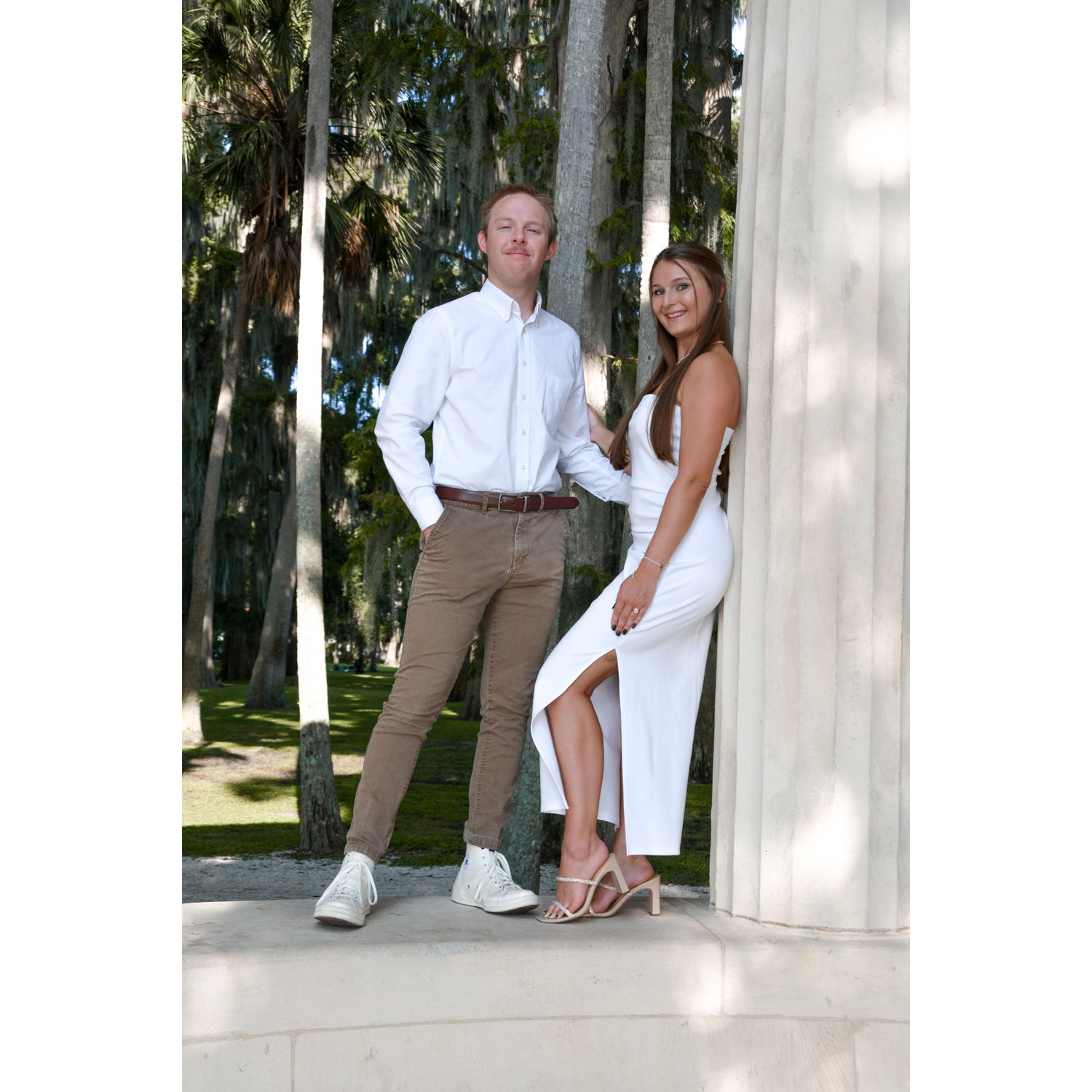 Photo taken by the amazing Matron of Honor Madison Tezel at Kraft Azalea Garden where we had one of our first dates!