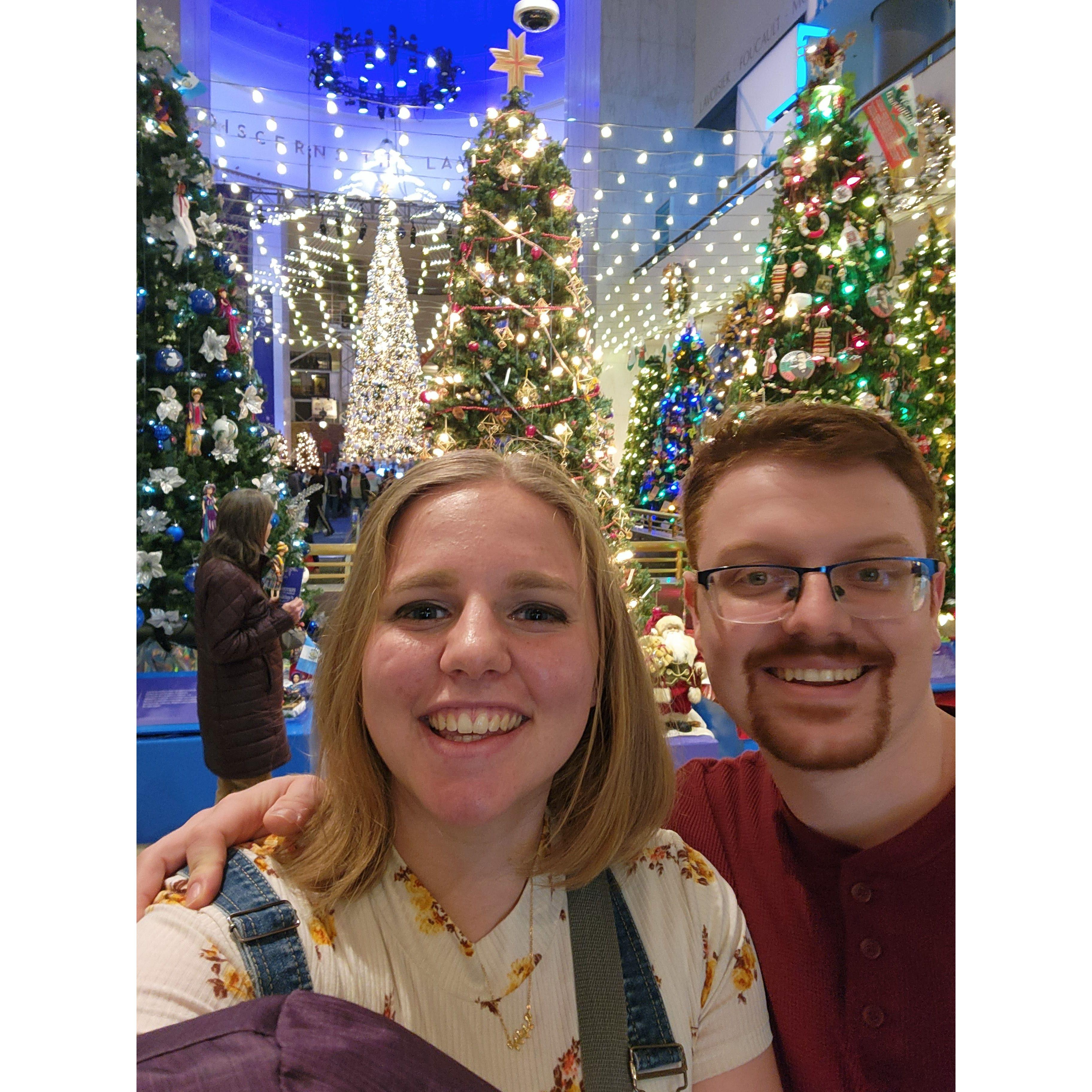 Matthew and I went to the Museum of Science and Industry during his stay in Chicago. They had a Christmas tree display with over 50 trees!