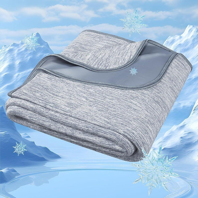 Degrees of Comfort Cooling Blankets for Hot Sleepers - King Summer Cold Blankets for Bed Sleeping, Absorbs Heat to Keep Body Cool, Soft & Cozy, Grey 108"x90"