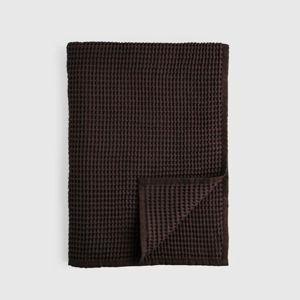 Organic Waffle Throw in Espresso