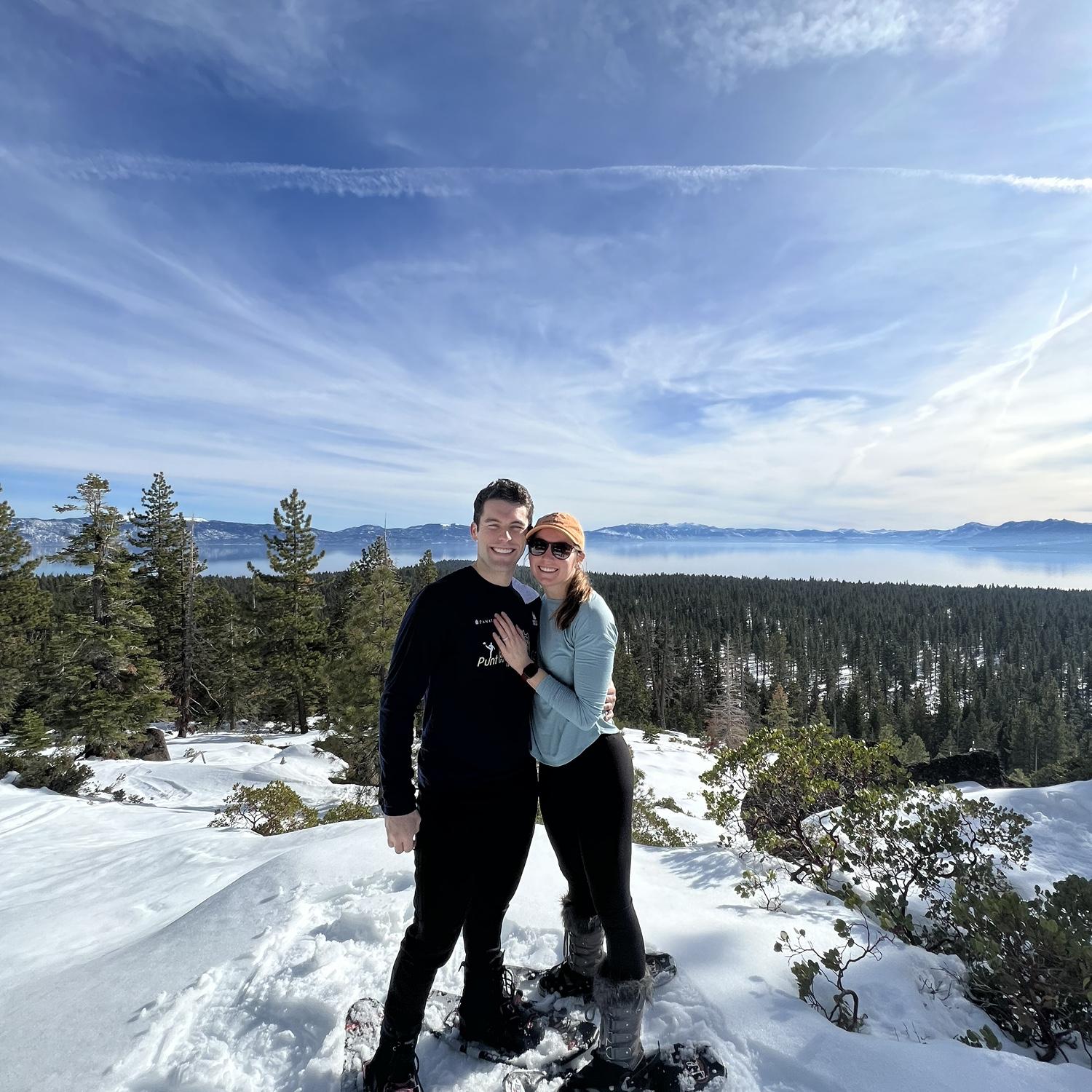 Snowshoeing in Tahoe with family.