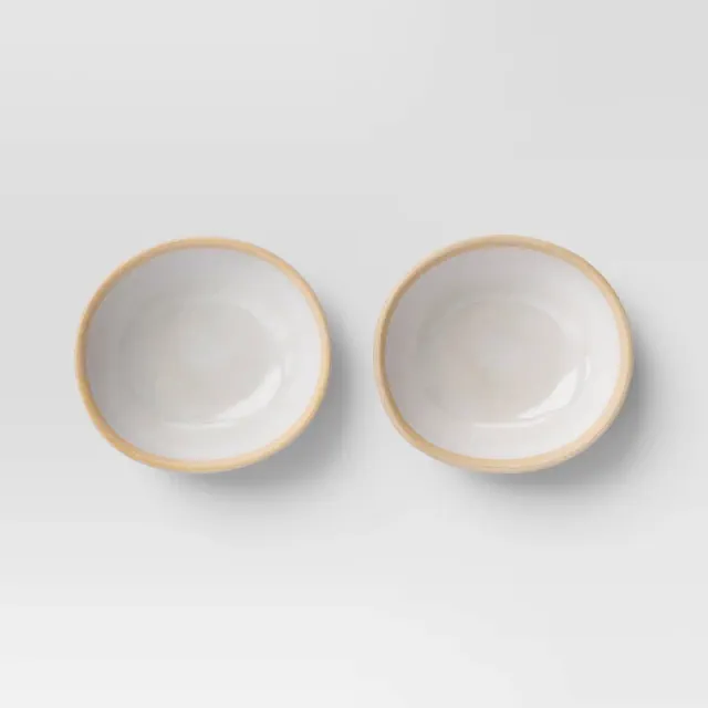 2pk 4 fl oz Melamine Mini Snack Bowl Ivory - Threshold™