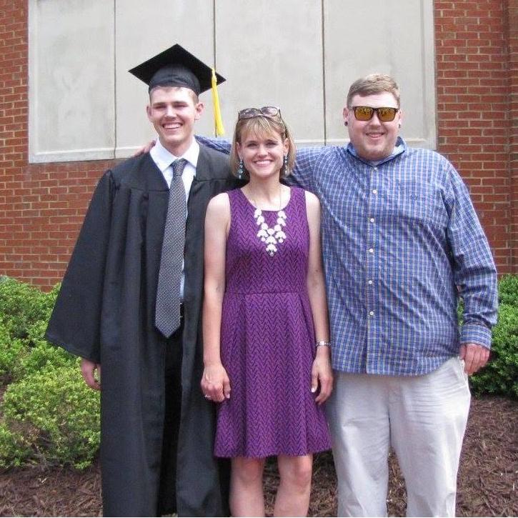 Casey and his siblings, Courtney and Justin