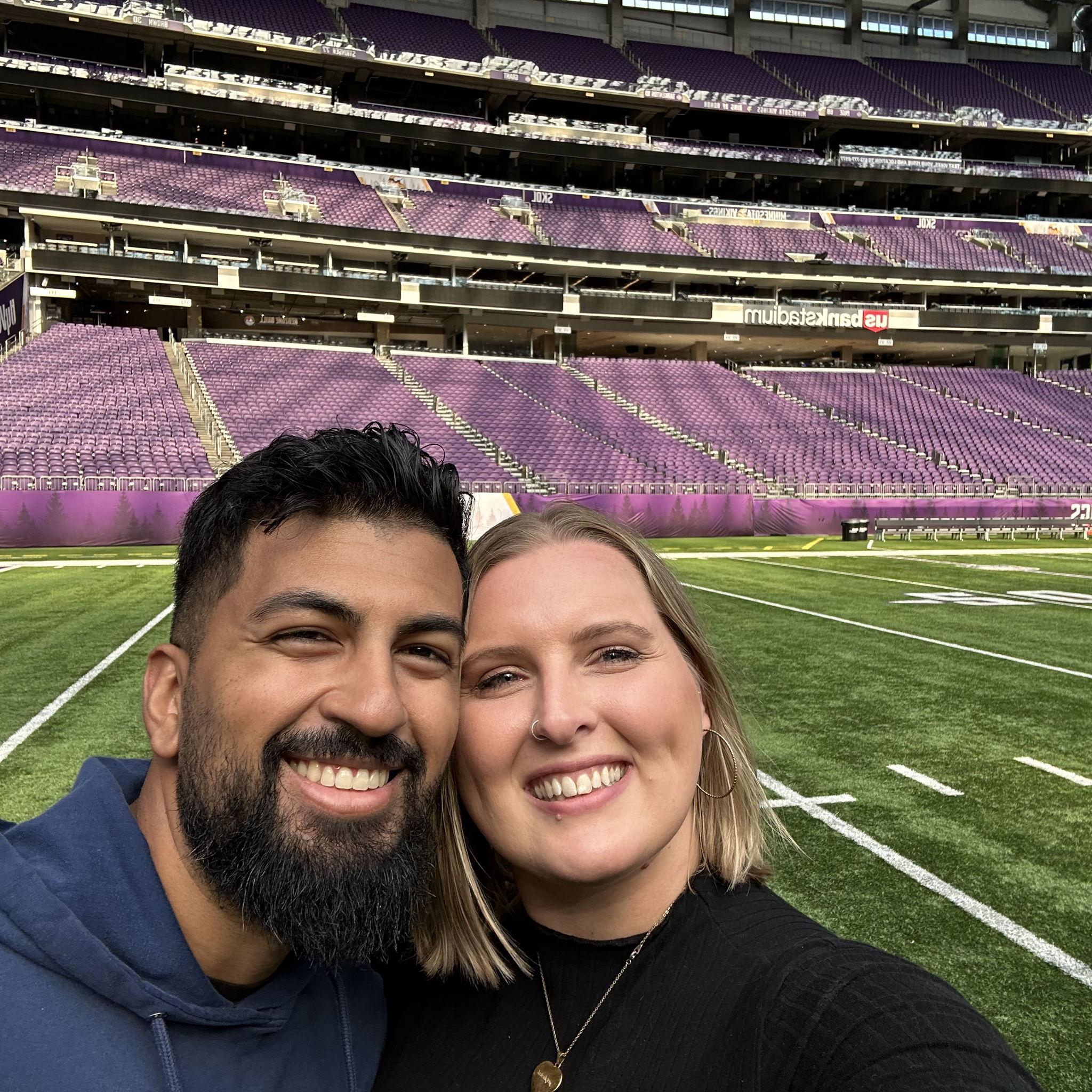 October 2025: at the Vikings stadium