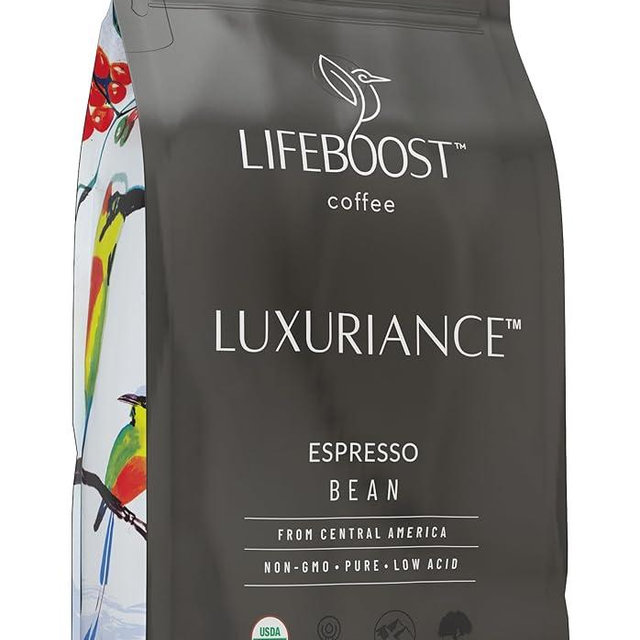 Lifeboost Coffee Organic Espresso Beans Whole - Low Acid Single Origin Organic Coffee - Non-GMO Espresso Coffee - Third Party Tested For Mycotoxins & Pesticides - Whole Bean - 12 Ounces